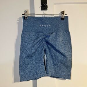 NVGTN Blue Scrunch Workout Shorts